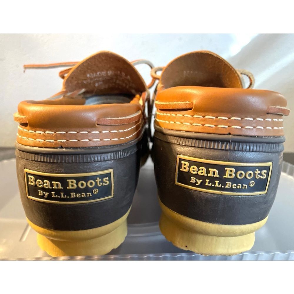 L.L. Bean Men's Bean Boots, Rubber Mocs Size 8 Medium Brown/Tan - Picture 9 of 13